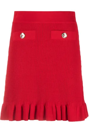Pinko Ruffle-hem knitted miniskirt
