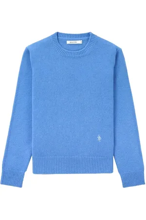 Sporty & Rich Embroidered-logo fine-knit sweater