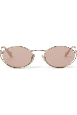 Miu Miu Logo oval-frame sunglasses