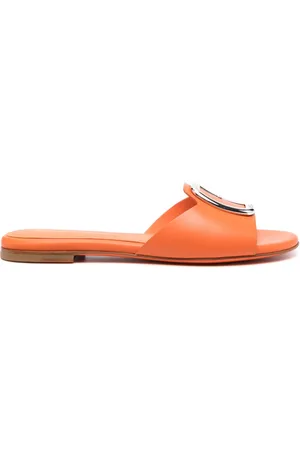 santoni Decorative-buckle leather sandals
