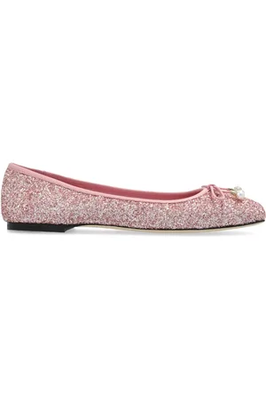 Jimmy Choo Elme glittered ballerina shoes
