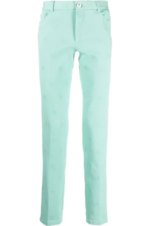 Philipp Plein Skull embroidery straight-leg trousers