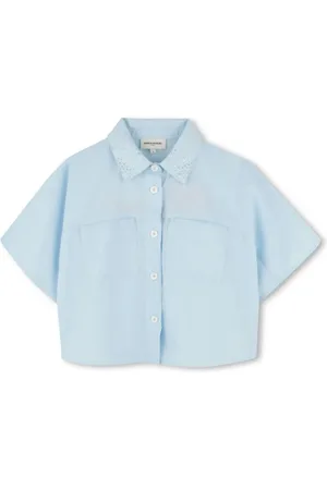 Sonia Rykiel Enfant Logo-embroidery short-sleeved shirt