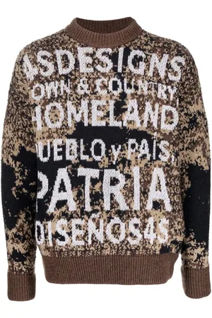 4SDESIGNS Slogan intarsia-knit sweatshirt