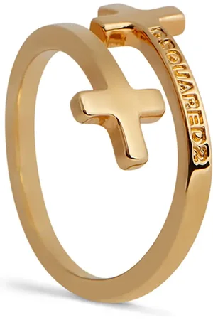 Dsquared2 Cross-design brass ring