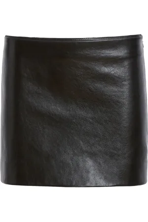 Khaite The Jett leather miniskirt