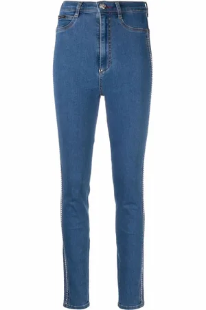 Philipp Plein High Waist crystal jeggings