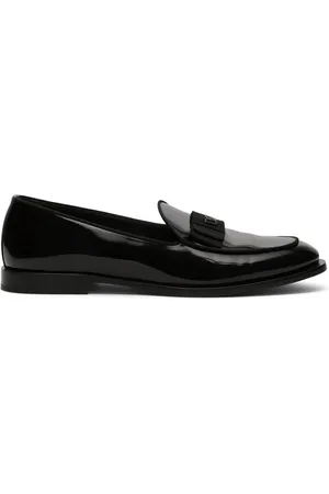 Dolce & Gabbana Logo-tag patent leather slippers