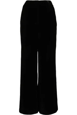 ULLA JOHNSON Veronica velvet wide-leg trousers