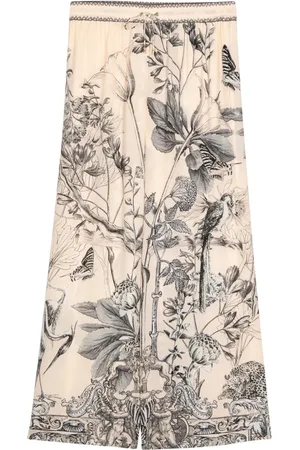 Camilla Etched Into Eternity-print silk trousers
