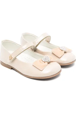 Andanines Bow-detail leather ballerina shoes