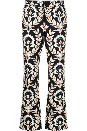 La DoubleJ Floral-print cropped trousers