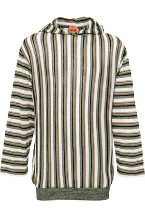 Vitelli Striped linen-blend hoodie
