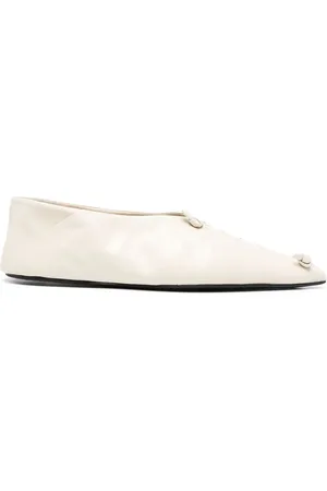 Jil Sander Knotted leather ballerina shoes
