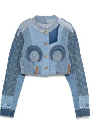 Marine Serre Denim cropped jacket