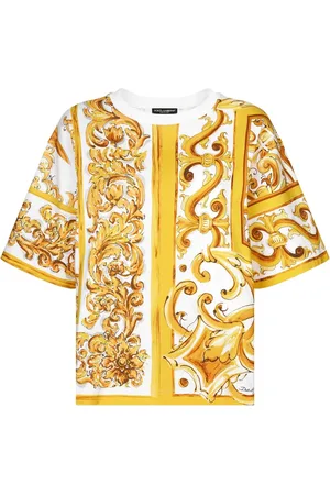 Dolce & Gabbana Majolica-print cotton T-shirt