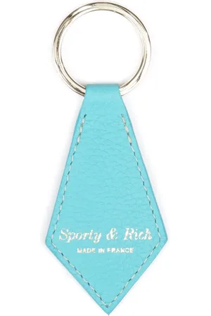 Sporty & Rich Logo-stamp leather keyring