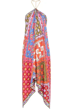 Puccini Festa-print silk midi dress