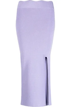 GALVAN Delia ribbed midi skirt
