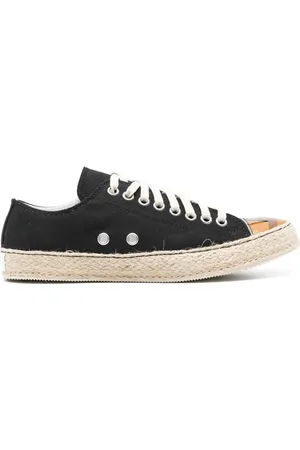 MAGLIANO Braided-sole canvas sneakers