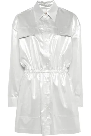 Pinko Metallic-finish shirt dress