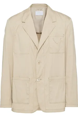 Prada Triangle-patch shirt jacket