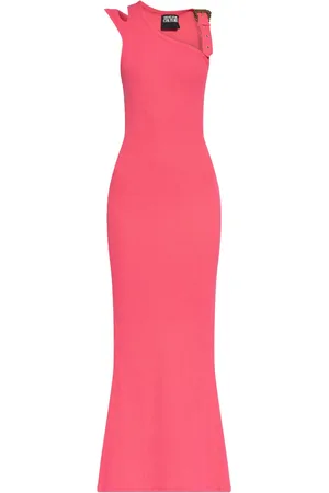 VERSACE Ribbed maxi dress