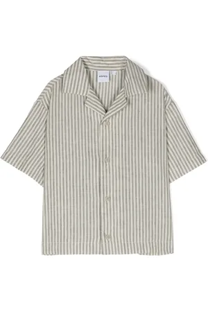 Aspesi Striped notched-collar shirt