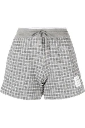 Thom Browne Checked tweed track shorts