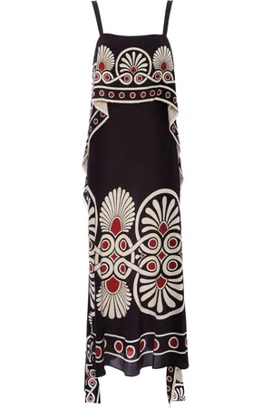 La DoubleJ Slip-Around geometric-print dress
