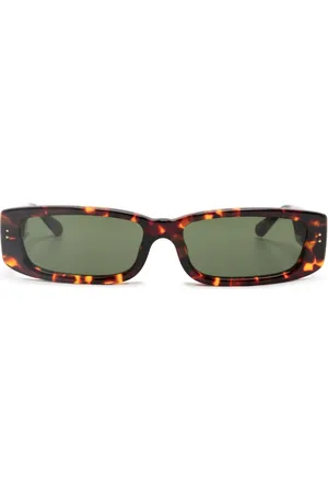 Linda Farrow Tortoiseshell-effect rectangle-frame sunglasses