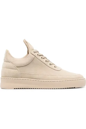 Filling pieces Logo-embroidered suede sneakers
