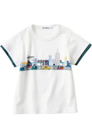 Familiar Cartoon-print cotton T-shirt