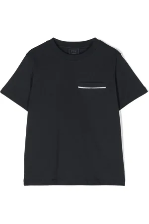 FAY Logo-embroidered cotton T-shirt
