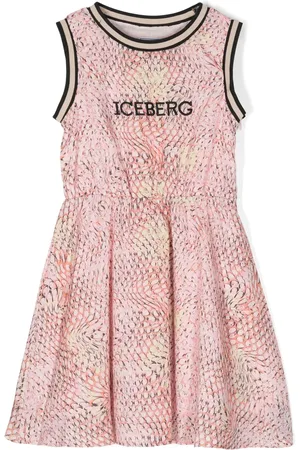 Iceberg Snakeskin-print cotton dress