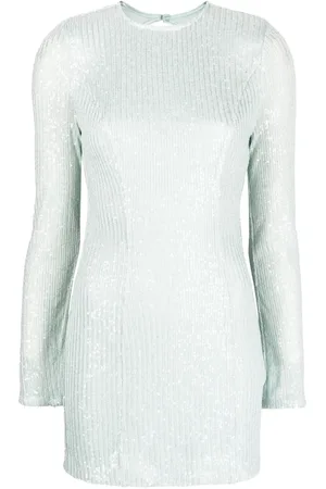 ROTATE Sequin-embellished open-back minidress