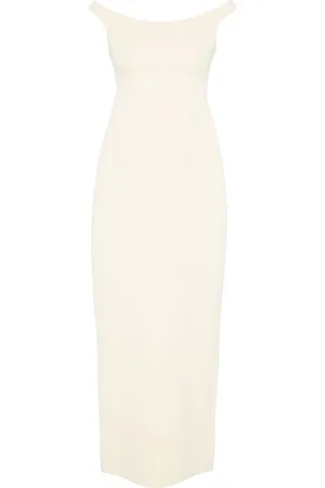Totême Curved off-shoulder maxi dress