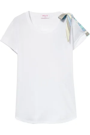 Puccini Bow-detail cotton T-shirt