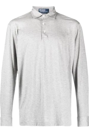 Ralph Lauren M??lange-effect long-sleeve polo shirt