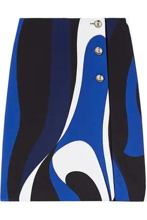 Puccini Abstract-pattern print midi skirt