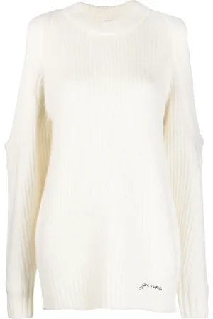 Ganni Cold-shoulder jumper
