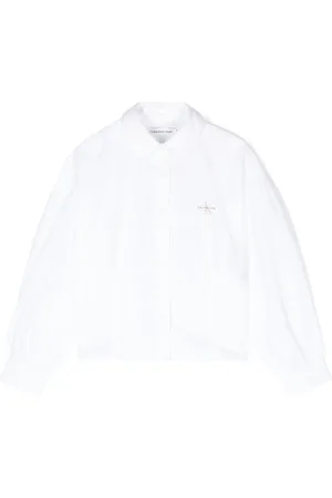 Calvin Klein Poplin volume-sleeve shirt