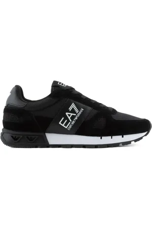 EA7 Logo-print panelled sneakers