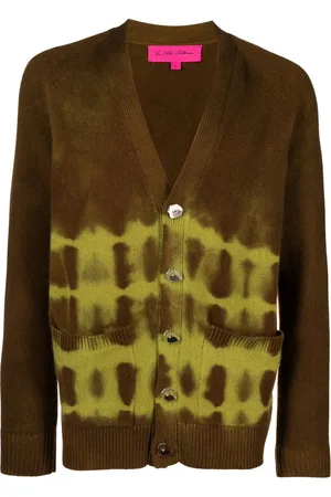 THE ELDER STATESMAN Tie-dye print cashmere cardigan
