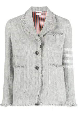 Thom Browne 4 Bar-stripe tweed jacket