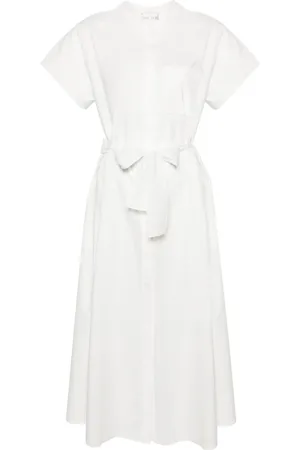 FORTE FORTE Band-collar shirt maxi dress