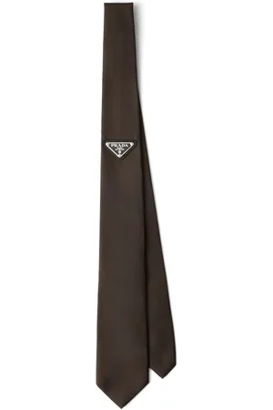 Prada Triangle logo tie