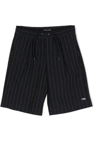 Emporio Armani Embroidered-logo striped shorts