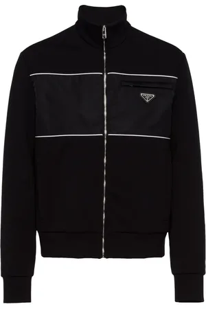 Prada Re-Nylon panelled zip-up jacket