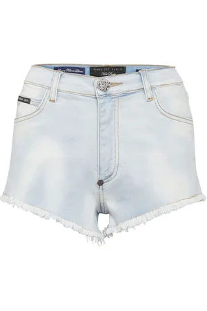Philipp Plein Logo-appliqu?? denim shorts